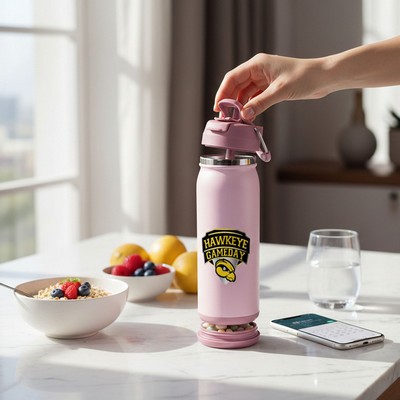 24 Oz. Vacuum Insulated Bottle with Built-In Straw & Carry Handle
